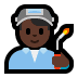 👨🏿‍🏭 man factory worker: dark skin tone display on Windows